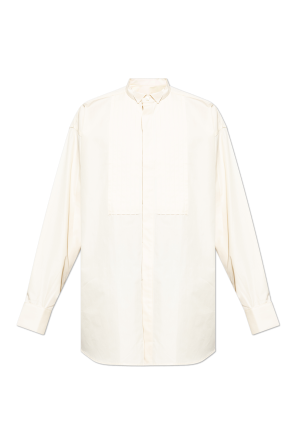 Tシャツ・カットソー FERRAGAMO SS24 Satin asymmetric shirt (770456 MANDARIN) Ferragamo Satin Asymmetric Shirt - Orange - Women